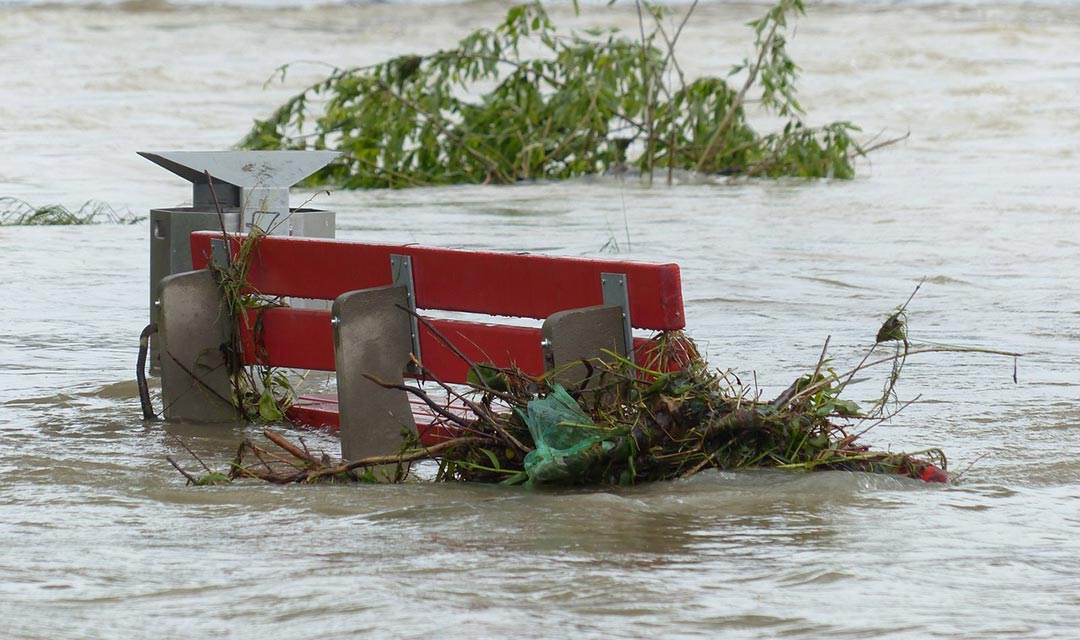 Überschwemmung als Folge des Klimawandels