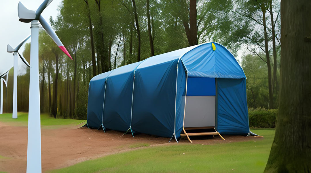 Klimaschutz mit Zelt und Windkraft